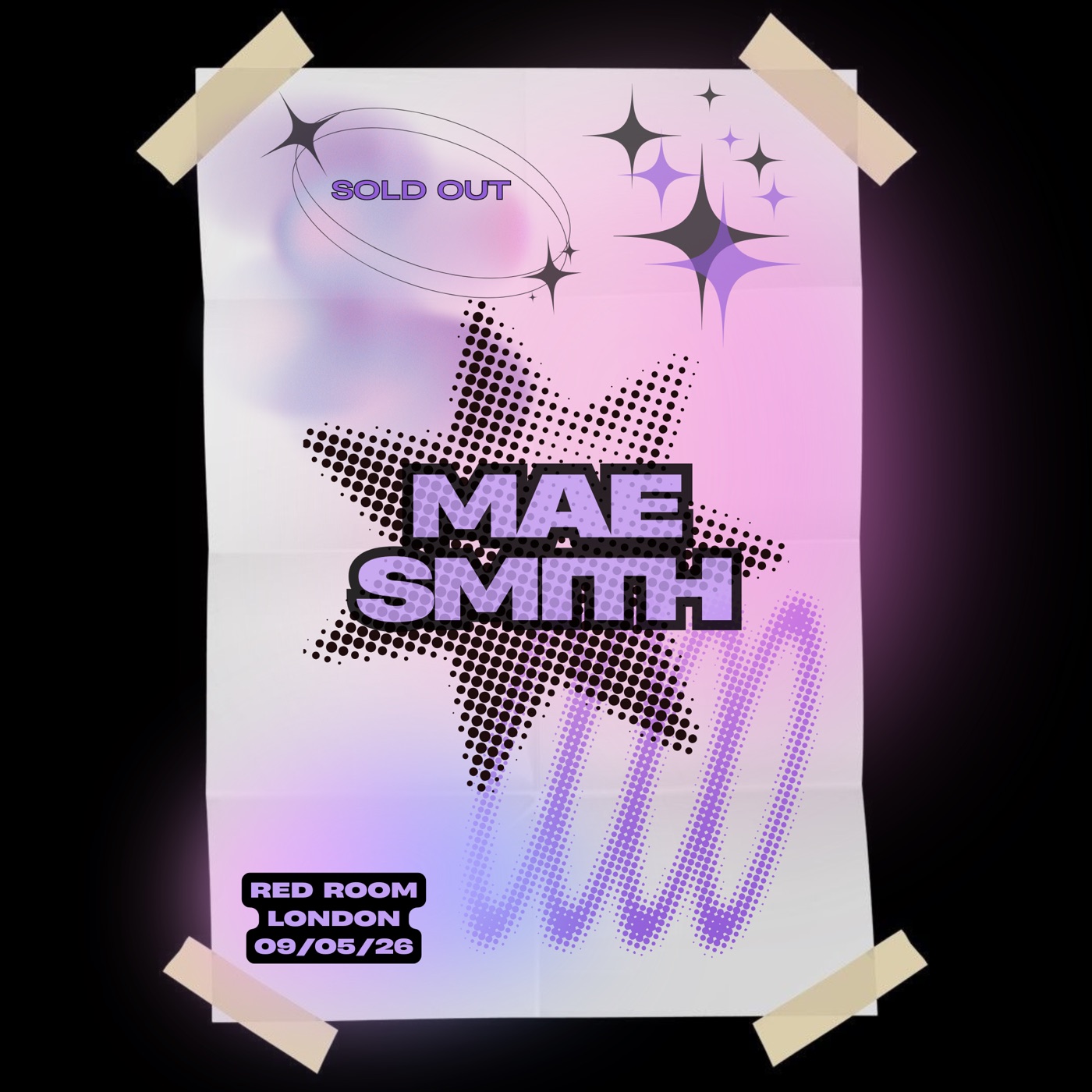 Mae Smith poster-style identity