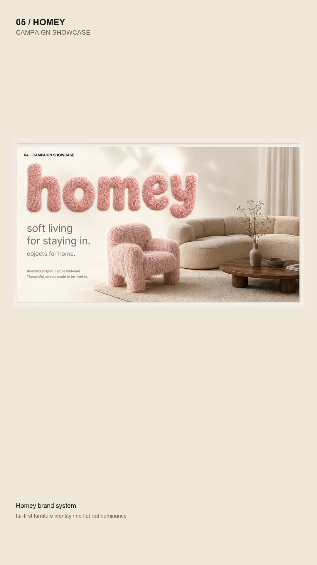 Homey campaign showcase board