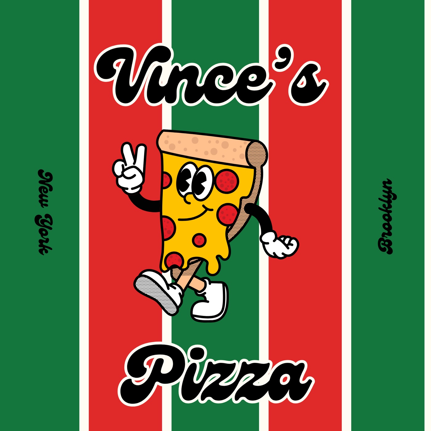 Vince's Pizza branding